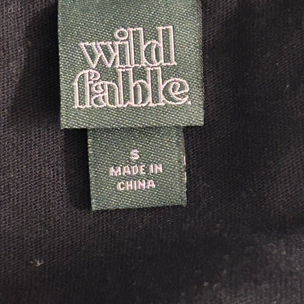 Wild Fable Cat Floral Butterfly Shirt Black‎ Small - Picture 8 of 14